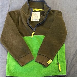 4-5 Boden Green Fleece Pullover